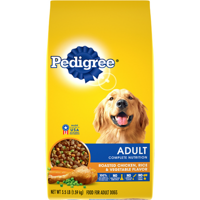 Pedigree Adult Dog Food (Roasted Chicken, Rice & Vegetable Flavor) 3.5lb
