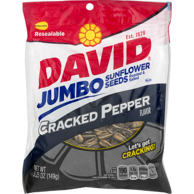 David Sunflower Seeds Cracked Pepper 5.25oz