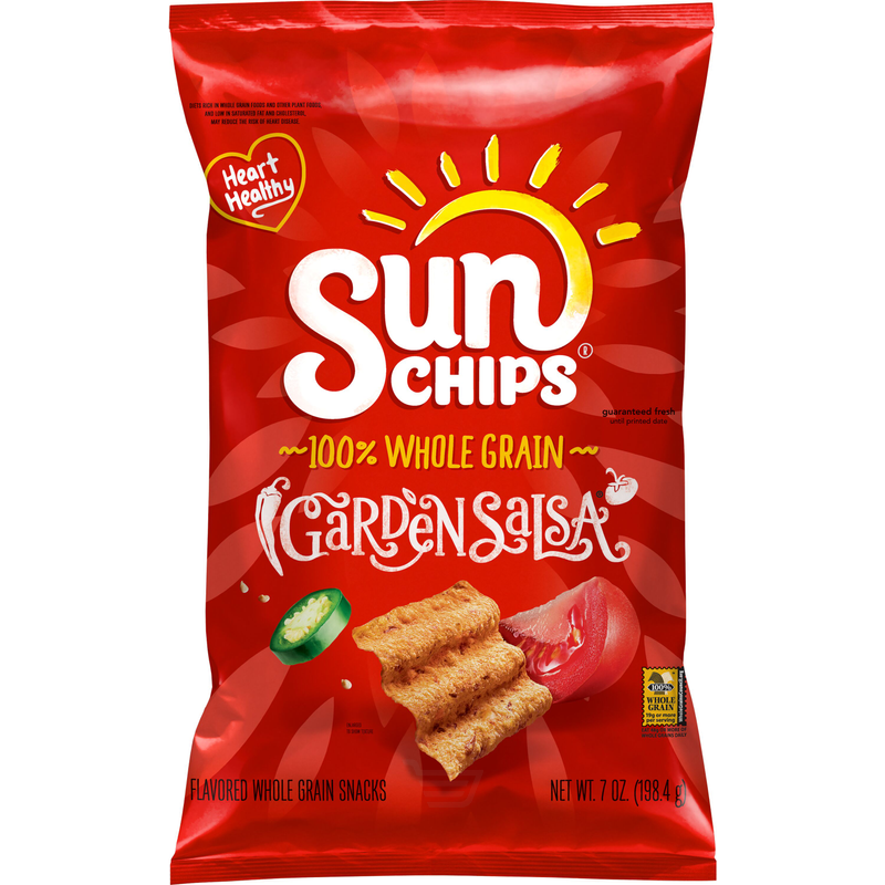 Sun Chips Flavored Whole Grain Snacks Garden Salsa 7 oz Bag