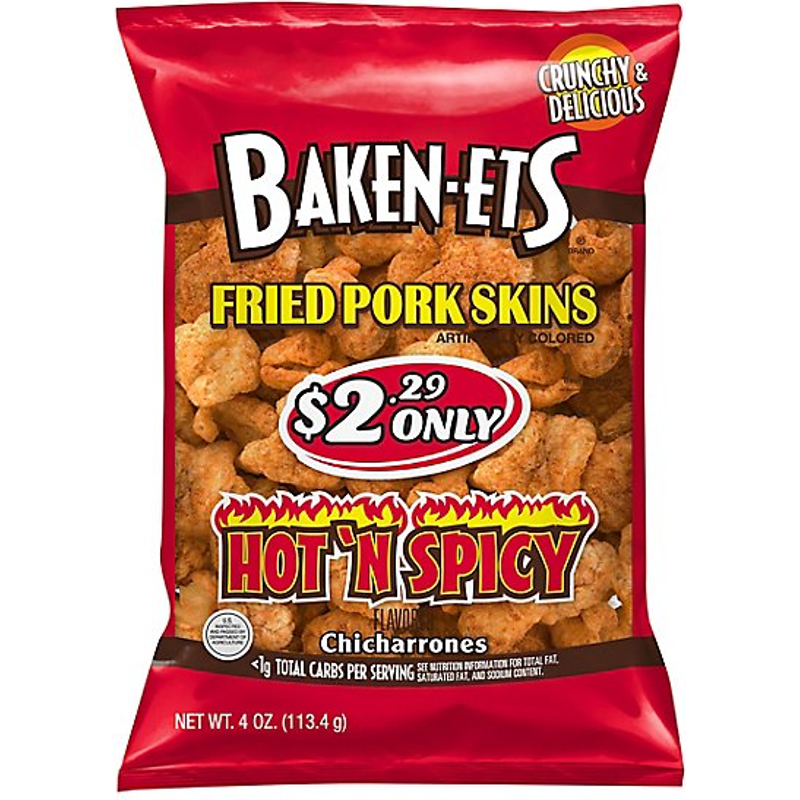 Baken-ets Fried Pork Skins Hot&