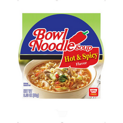 Nongshim Bowl Noodle Soup Hot & Spicy 3oz Box