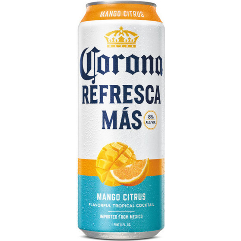 Corona Refresca Más Mango Citrus Spiked Tropical Cocktail 24 oz Can