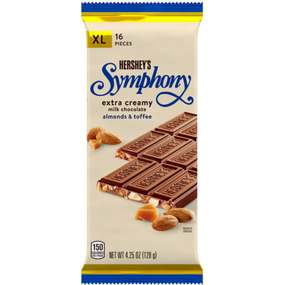 Hershey's Symphony Almonds & Toffee Chocolate Bar Xl 4.25oz Pack
