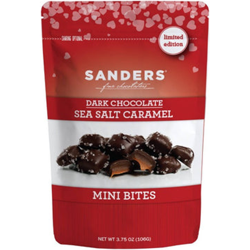Sanders Dark Chocolate Sea Salt Caramel Mini Bites 3.75oz Bag