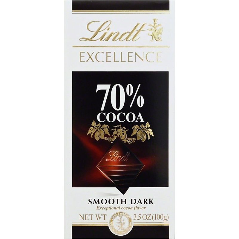 Lindt Excellence Bar 70% Cocoa 2oz Count