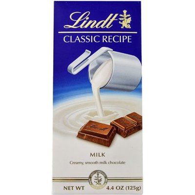 Lindt Classic Recipe Candy Bar Milk Chocolate 4.4 oz Box