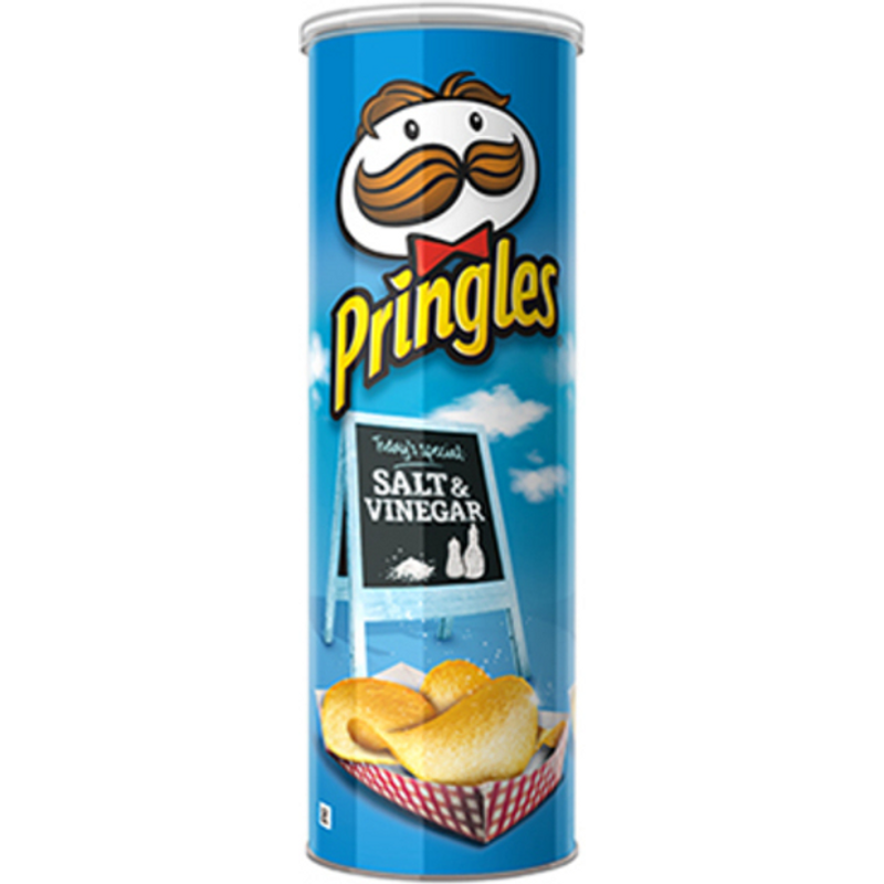 Pringles Salty Snacks Potato Crisps Chips, Salt and Vinegar Flavored