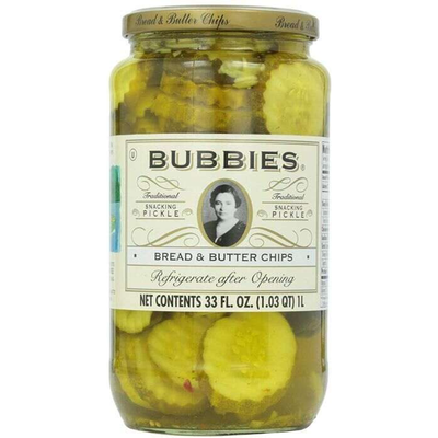 Bubbies Bread & Butter Pickle Chips 33oz Bottle