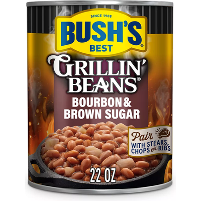 Bush's Best Grillin' Beans Bourbon & Brown Sugar 22oz Can