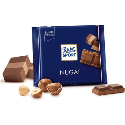 Ritter Sport Alpine Milk Chocolate Nugat 100g Pack