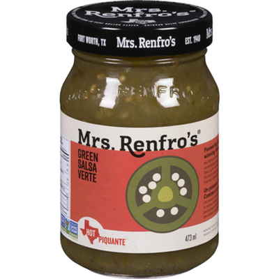Mrs Renfro Green Salsa 16oz Bottle