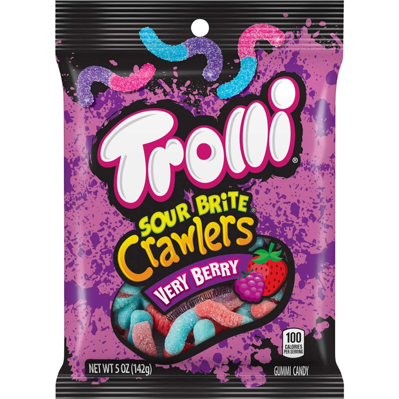 Trolli Sour Brite Crawlers Very Berry 5oz Bag