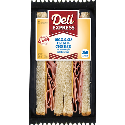 Deli Express Smoked Ham & Cheese Wedge 4.6oz Pouch