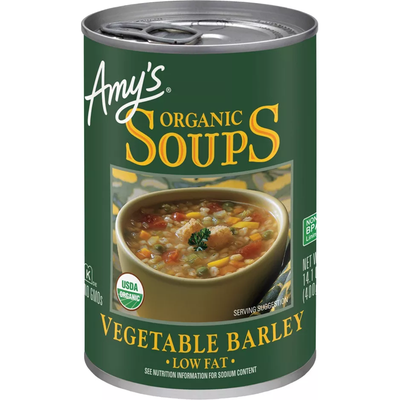 Amy's Organic Soups Vegetable Barley 14.1oz Can