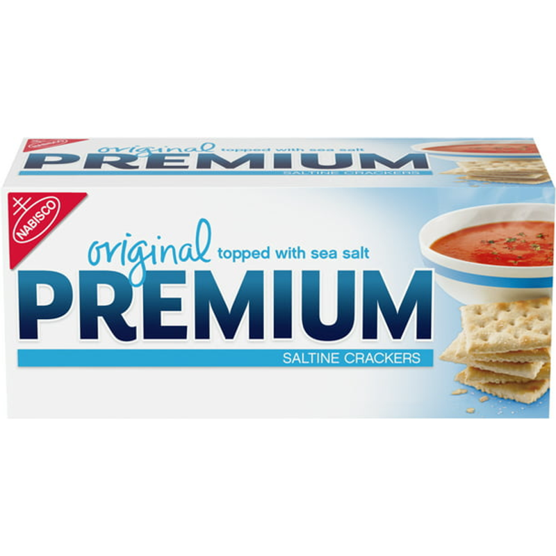 Nabisco Premium Saltine Crackers Original - topped with Sea Salt 16 oz Box