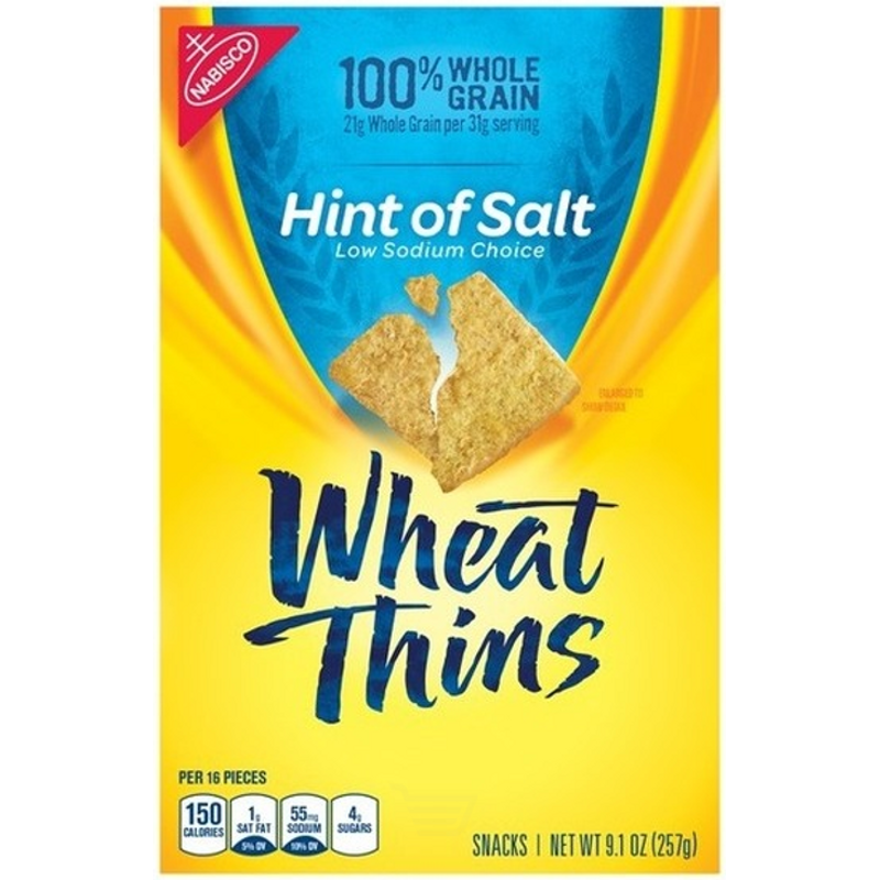 Nabisco Wheat Thins Hint of Salt - Low Sodium 9.1 oz Box