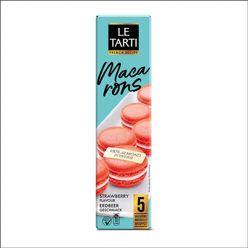 Le Tarti Macarons Strawberry 60g Box