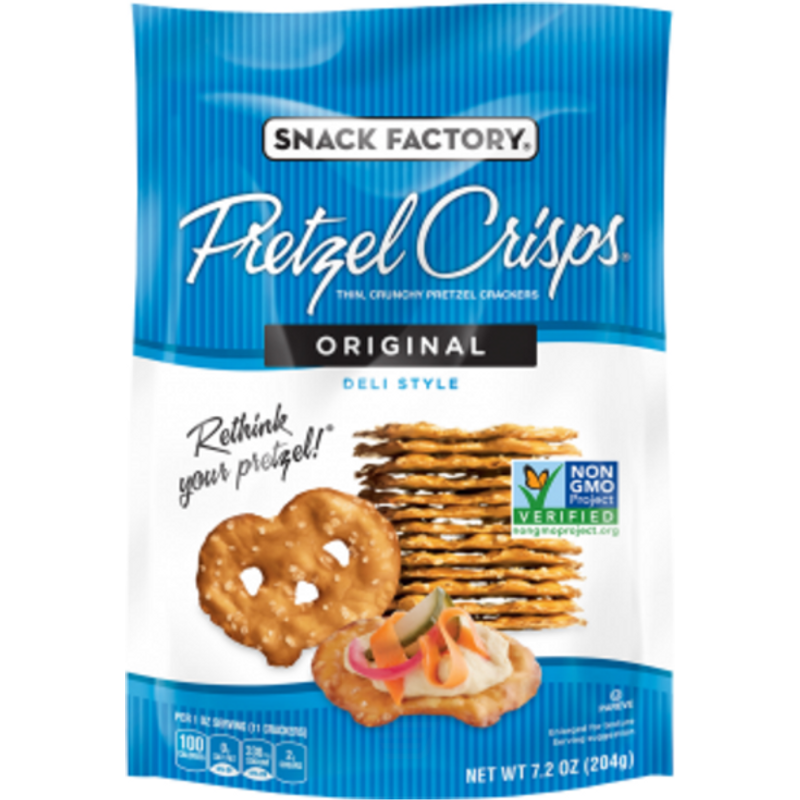 Snack Factory Pretzel Crisps Pretzel Crackers Original - Deli Style 7.2 oz Box