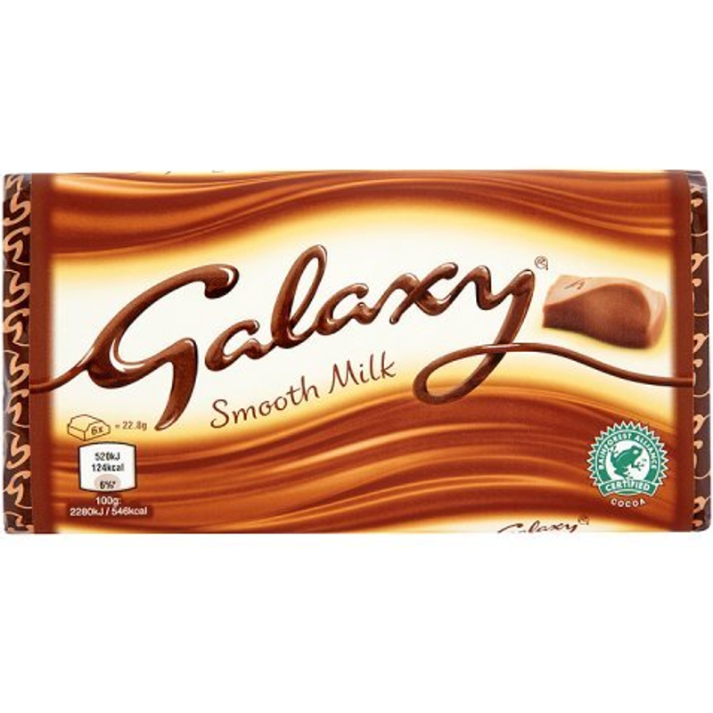 Galaxy Smooth Milk Chocolate Bar 114g Piece