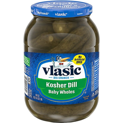 Vlasic Kosher Dill Baby Whole Pickles 16oz Jar