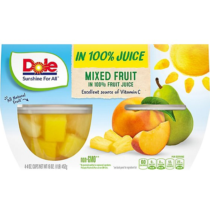 Dole Mixed Fruit Cups 4oz Pack