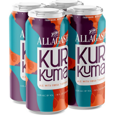 Allagash Kurkuma Saison Farmhouse Ale 4 Pack 16 oz Cans 5.3% ABV