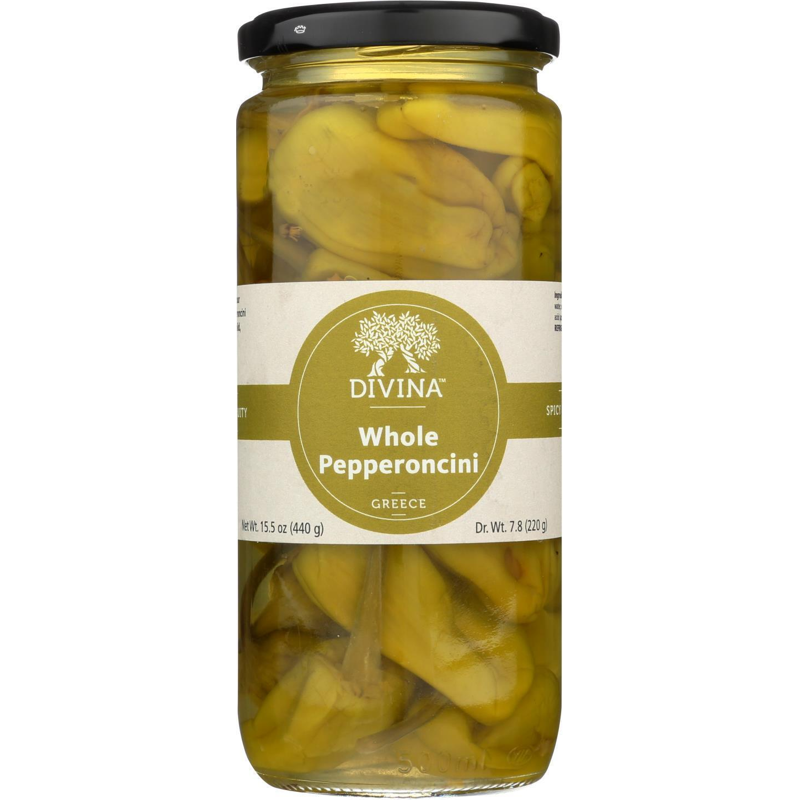 Divina Whole Pepperoncini 15.5oz Box