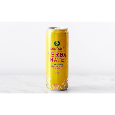 Guayaki Yerba Mate Sparkling Grapefruit Ginger 12oz Can