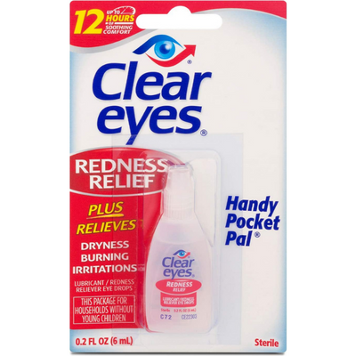 Clear Eyes Handy Pocket Pal Redness Relief Eye Drops 0.2oz