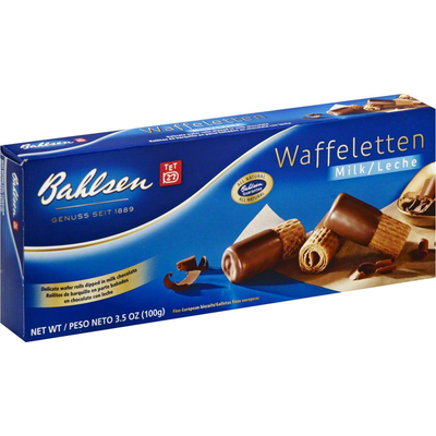 Bahlsen Milk Chocolate Wafer Rolls 3.5oz Box