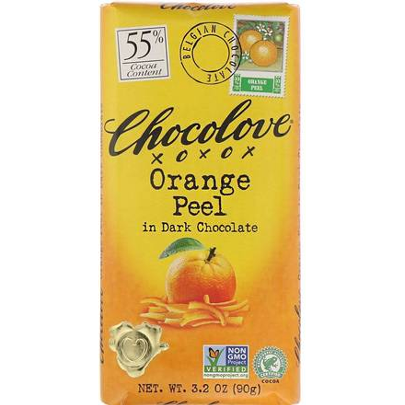 Chocolove Orange Peel in Dark Chocolate 3.2oz Count