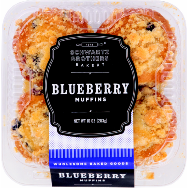 Schwartz Brothers Bakery Blueberry Muffins 10oz Pack