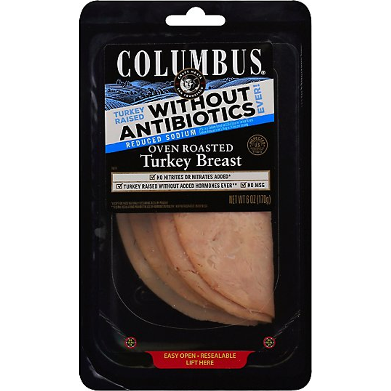 Columbus Oven Roasted Turkey Breast 6oz Pack