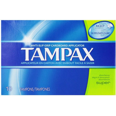 Tampax Super Tampons Cardboard Applicator 10 count