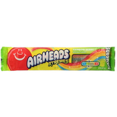 Air Heads Extreme Artificially Flavored Candy Sweetly Sour Belts 2 oz Bag