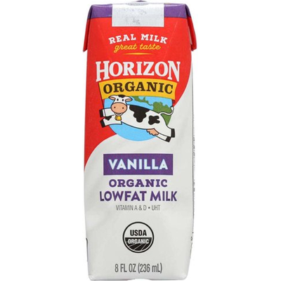 Horizon Organic Vanilla Lowfat Milk 8oz Box