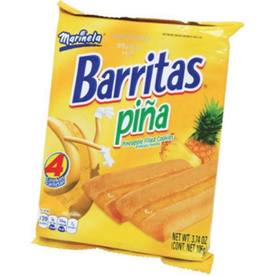 Marinela Barritas Pineapple Filled Cookies 3.74oz Bag