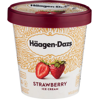 Haagen Dazs Ice Cream, Strawberry Pint