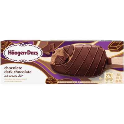 Haagen-Dazs Chocolate Dark Chocolate Bar 5oz Count