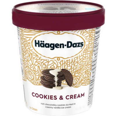 Haagen-Dazs Ice Cream Cookies & Cream Pint