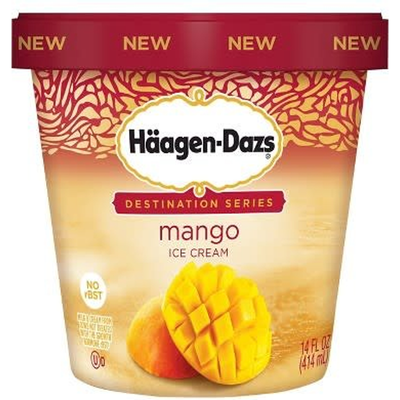 Haagen Dazs Mango Ice Cream 14oz Count
