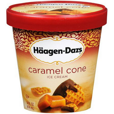 Haagen Dazs Ice Cream, Caramel Cone Pint