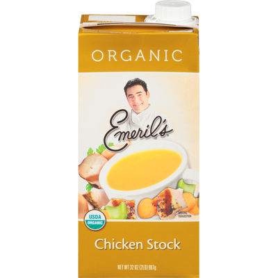 Emeril's Organic Chicken Stock 32oz Box