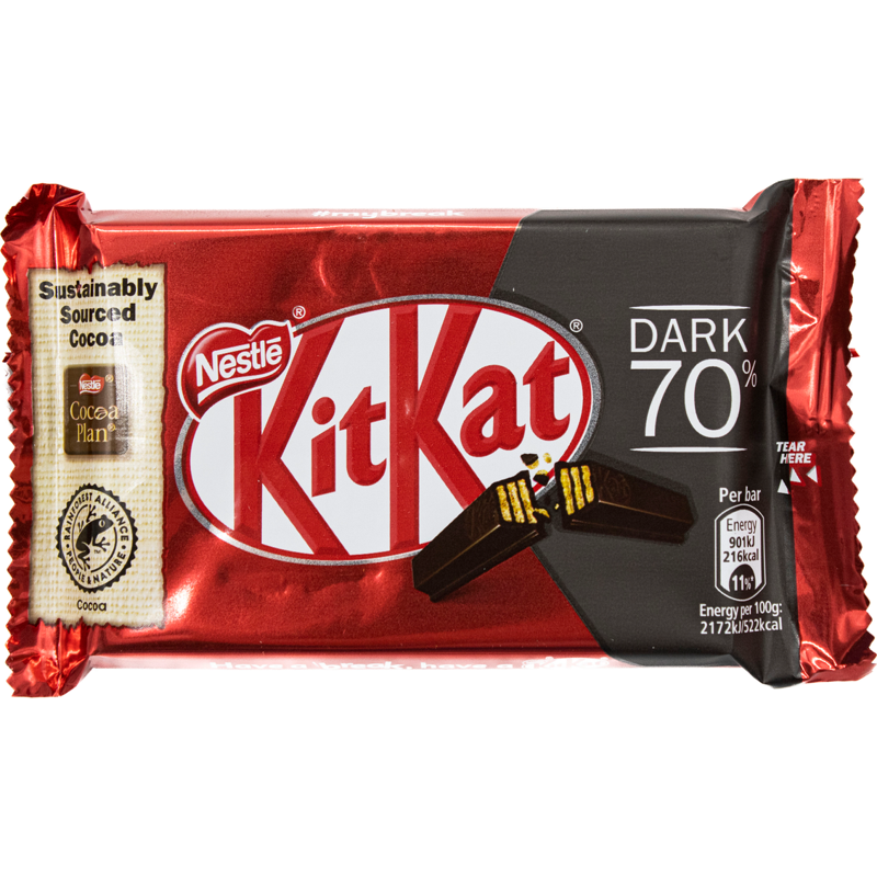 Kitkat 4 Finger 70% Dark Chocolate Bar 41.5g Count