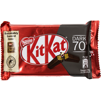 Kitkat 4 Finger 70% Dark Chocolate Bar 41.5g Count