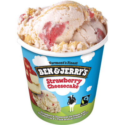 Ben & Jerry's Strawberry Cheesecake Pint 473ml Container