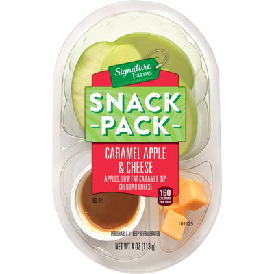 Signature Farms Snack Pack Caramel Apple & Cheese 4oz Pack