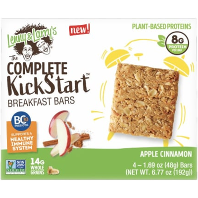 Lenny & Larry's The Complete Kickstart Breakfast Bars Apple Cinnamon 1.69oz Piece