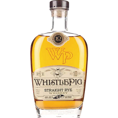 WhistlePig Straight Rye Whiskey 10 Year 750mL