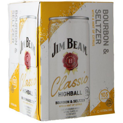 Jim Beam Cocktails Classic Highball 4x 12oz Counts